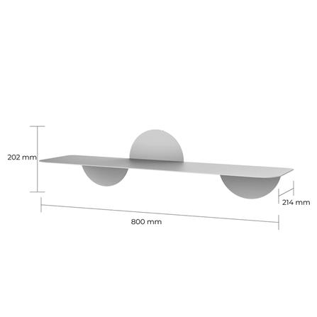 ชั้นวางของเหล็กติดผนัง SPACEMAKER 80X21.4X20.2 ซม. สีเทา_2