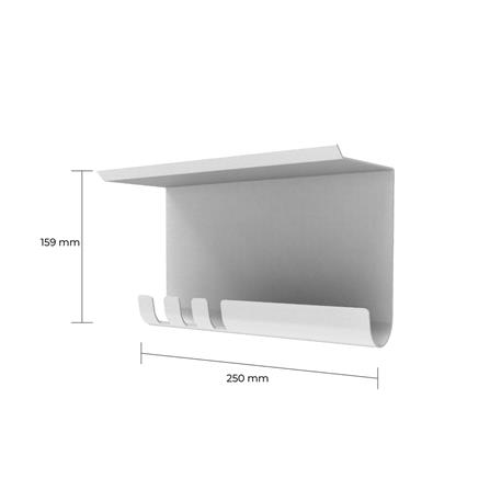 ที่แขวนของติดผนัง SPACEMAKER A1-005-ND ขนาดกลาง สีเทา_3
