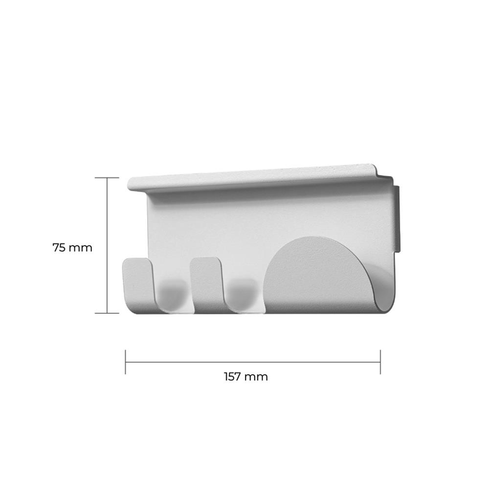 ที่แขวนของเจาะผนัง SPACEMAKER A1-007 ขนาดเล็ก สีเทา