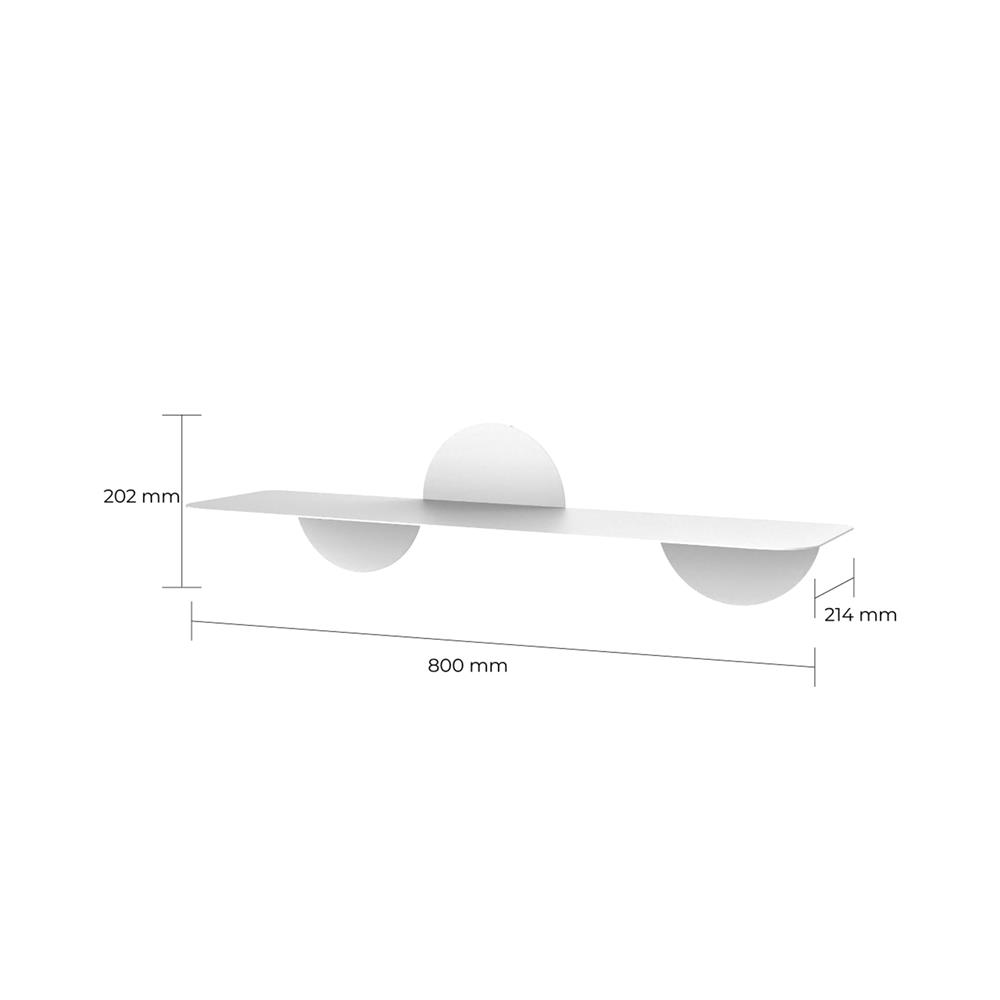 ชั้นวางของเหล็กติดผนัง SPACEMAKER 80X21.4X20.2 ซม. สีขาว
