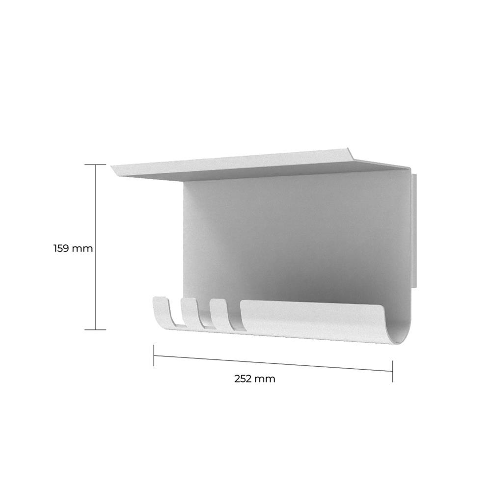 ที่แขวนของเจาะผนัง SPACEMAKER A1-005 ขนาดกลาง สีเทา