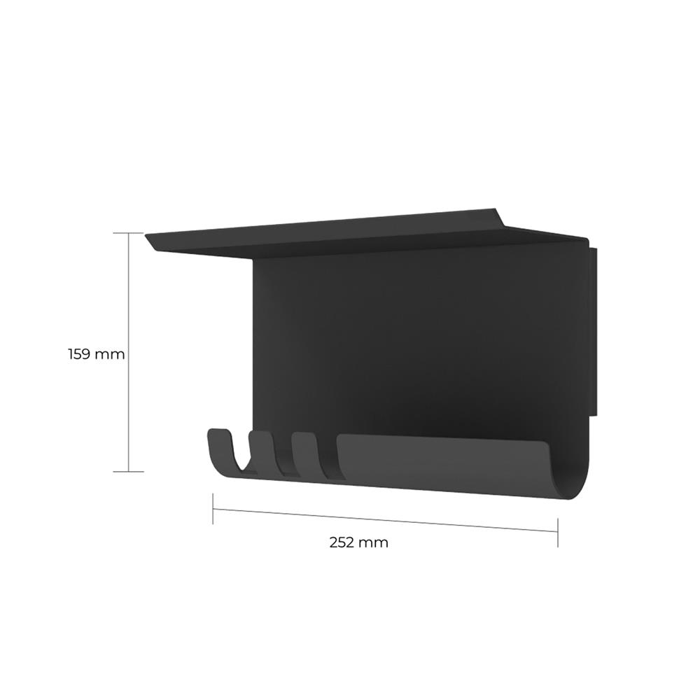 ที่แขวนของเจาะผนัง SPACEMAKER A1-005 ขนาดกลาง สีดำ