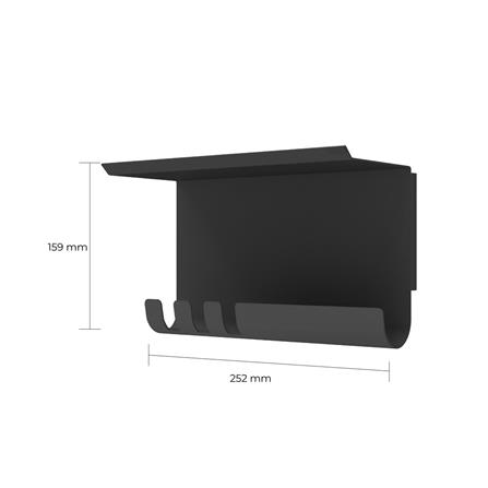 ที่แขวนของเจาะผนัง SPACEMAKER A1-005 ขนาดกลาง สีดำ_3