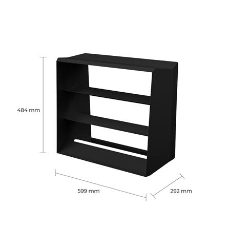 ชั้นวางรองเท้าเหล็ก 3 ชั้น SPACEMAKER A3-005-B 59.9X29.2X48.4 ซม. สีดำ_3