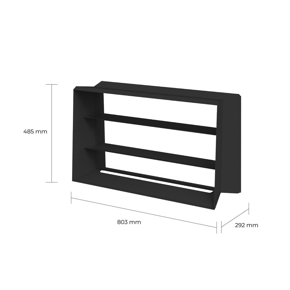 ชั้นวางรองเท้าเหล็ก 3 ชั้น SPACEMAKER A3-005-X-B 80.3X29.2X48.5 ซม. สีดำ