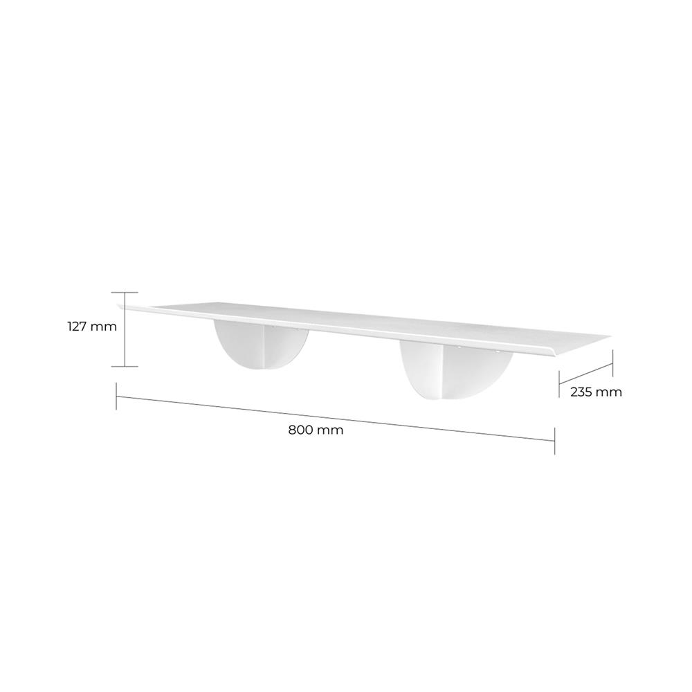 ชั้นวางของเหล็กติดผนัง SPACEMAKER 80X23.5X12.7 ซม. สีขาว