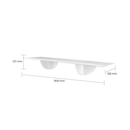 ชั้นวางของเหล็กติดผนัง SPACEMAKER 80X23.5X12.7 ซม. สีขาว_5