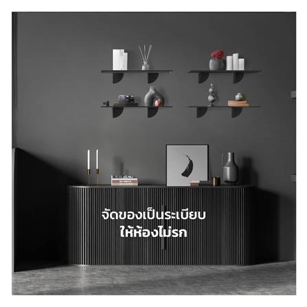 ชั้นวางของเหล็กติดผนัง SPACEMAKER 80X23.5X12.7 ซม. สีขาว_4