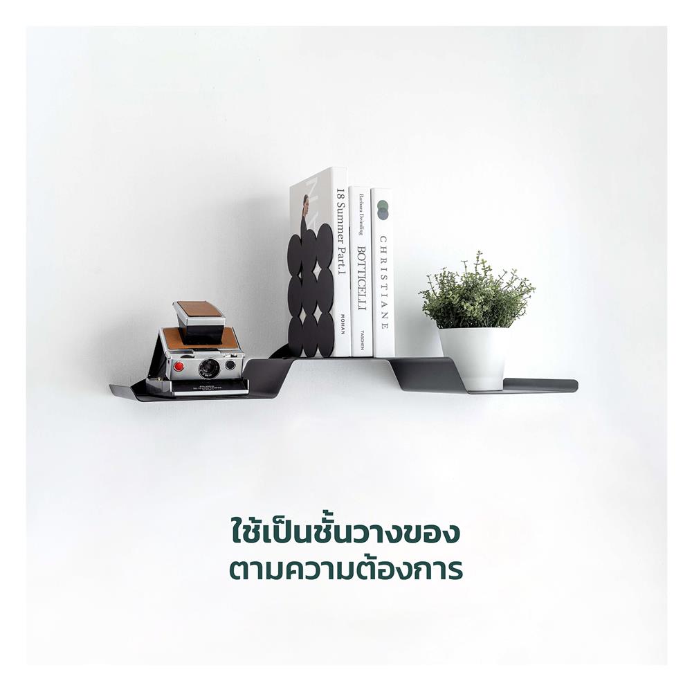 หิ้งพระติดผนังเหล็ก SPACEMAKER 66.4X22.7X8.9 ซม. สีขาว