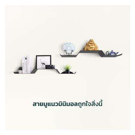 หิ้งพระติดผนังเหล็ก SPACEMAKER 66.4X22.7X8.9 ซม. สีขาว_2