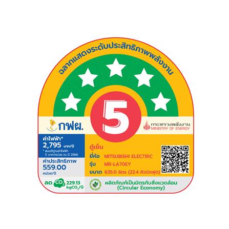 ตู้เย็น MULTI DOOR MITSUBISHI MR-LA70EY-GDS 22.4 คิว กระจกเทา_3