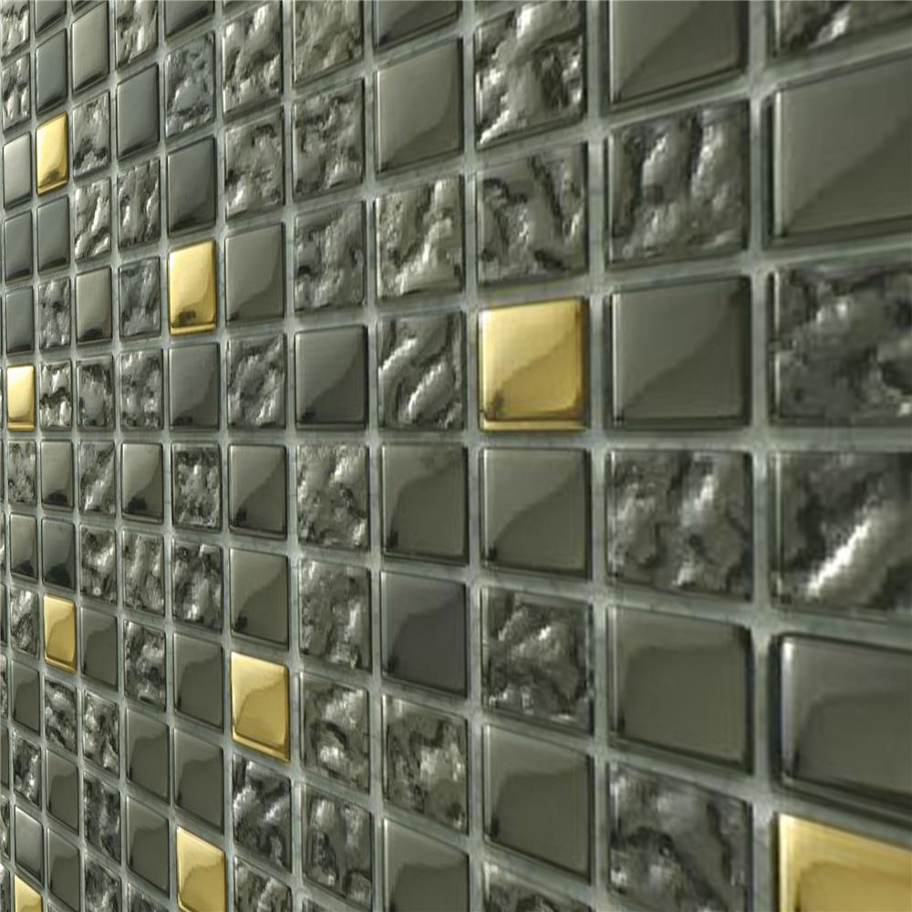 โมเสคแก้ว 30x30 ซม. DURAGRES แบล็ค โกล์ด กลาส เน็ต