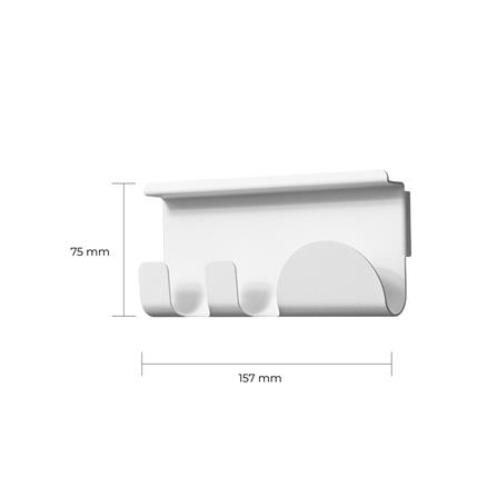 ที่แขวนของเจาะผนัง SPACEMAKER A1-007 ขนาดเล็ก สีขาว_2