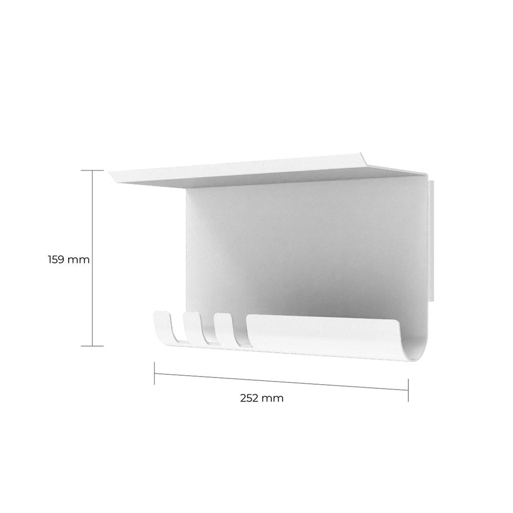 ที่แขวนของเจาะผนัง SPACEMAKER A1-005 ขนาดกลาง สีขาว