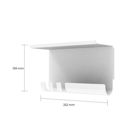 ที่แขวนของเจาะผนัง SPACEMAKER A1-005 ขนาดกลาง สีขาว_3