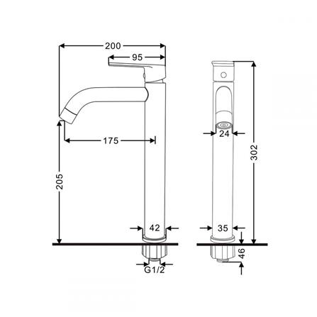 ก๊อกอ่างล้างหน้าเดี่ยว RASLAND RA A121-A3579_1