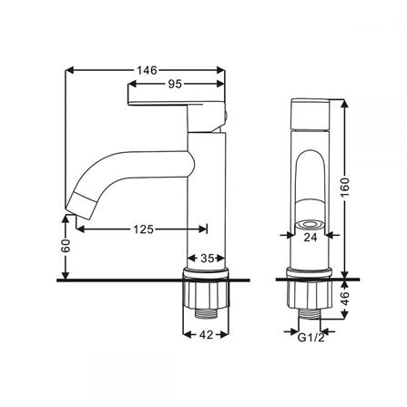 ก๊อกอ่างล้างหน้าเดี่ยว RASLAND RA A121-A2468_1