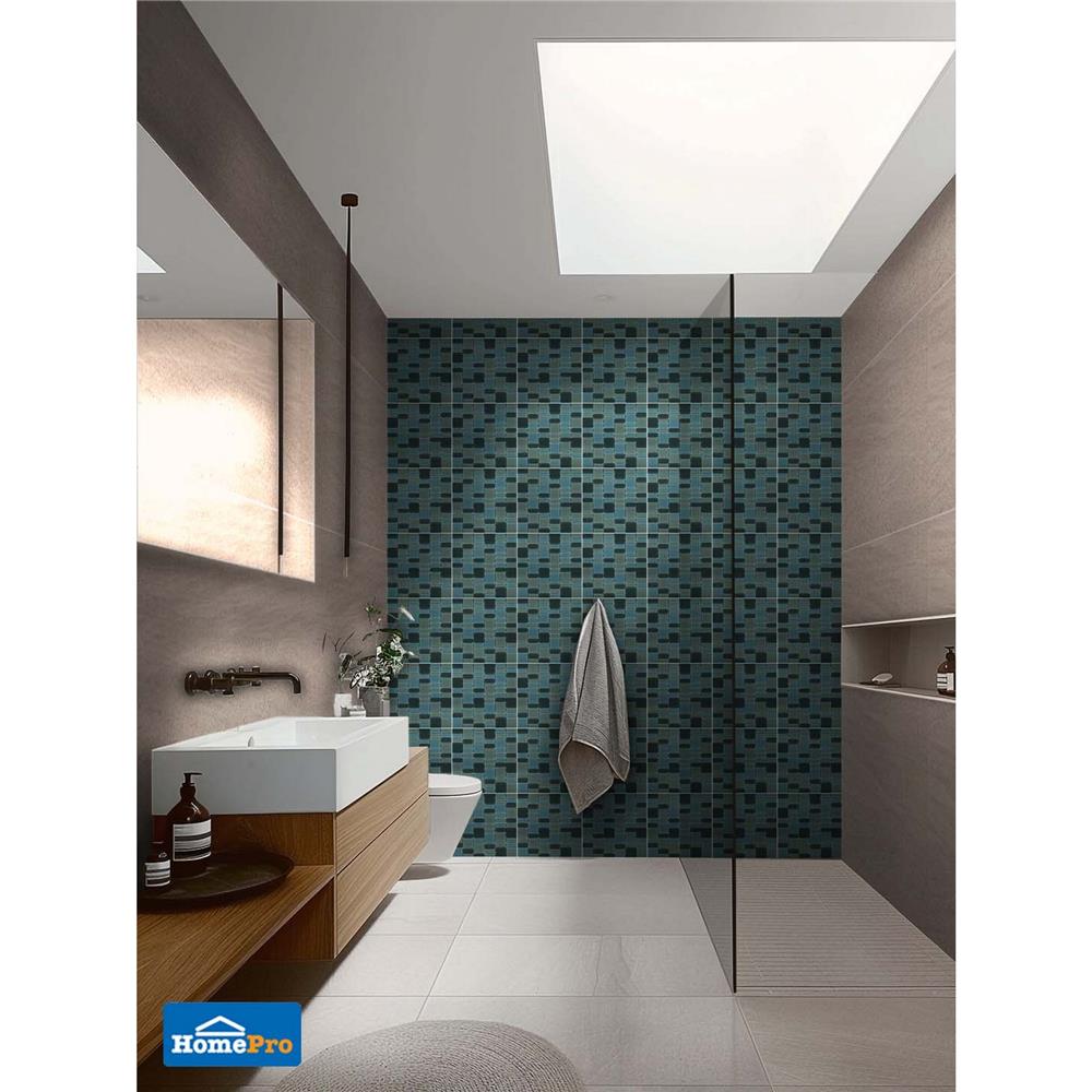 โมเสคแก้ว 30x30 ซม. DURAGRES สโมคกี้ เทา