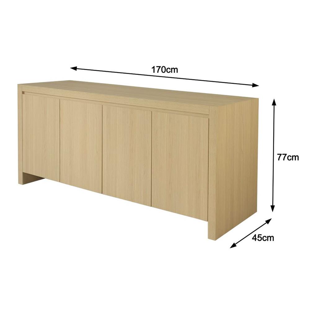 ตู้เตี้ย 4 บานเปิด FURDINI TUSCANI 170 ซม. สี NT OAK