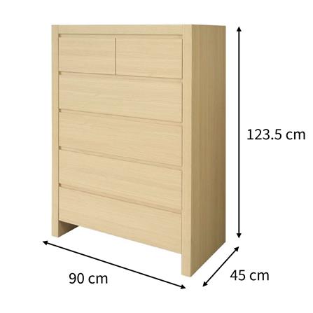 ตู้ลิ้นชัก 6 ลิ้นชัก FURDINI TUSCANI 90 ซม. สี NT OAK_6