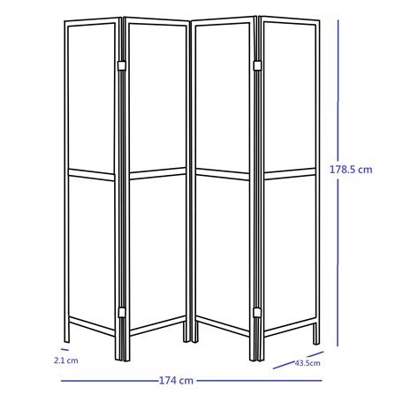ฉากกั้น 4 บานพับ FURDINI FOLDORA สีขาว_6