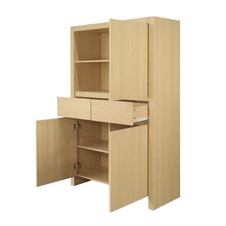ตู้สูงบานผสม FURDINI TUSCANI 100 ซม. สี NT OAK_3