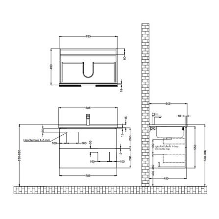 อ่างเคาน์เตอร์ HAFELE 495.16.118 สีเนเชอรัล โอ๊ค_5