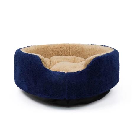 ที่นอนสัตว์เลี้ยง CLAWSET ROUND FLUFFY PET BED ไซซ์ L สีน้ำเงิน_1