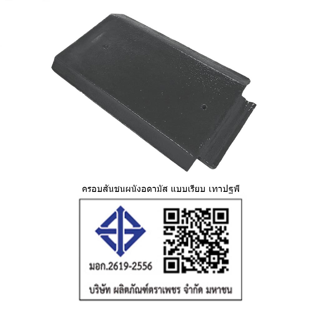 ครอบสันชนผนัง อดามัสแบบเรียบ ตราเพชร 21x33x2.8 ซม. สีเทาปฐพี