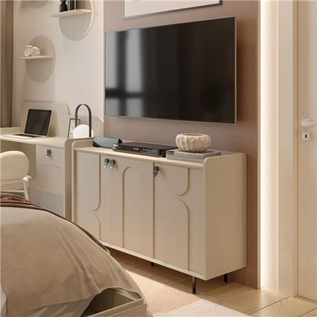 ตู้วางทีวี SB FURNITURE LAVIQUE 1925509 114 ซม. สีน้ำตาล/ครีม_5