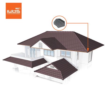 ครอบปิดจั่วอดามัส แบบเรียบ ตราเพชร 24.5x30 ซม. สีเทาแอตแลนติก_1