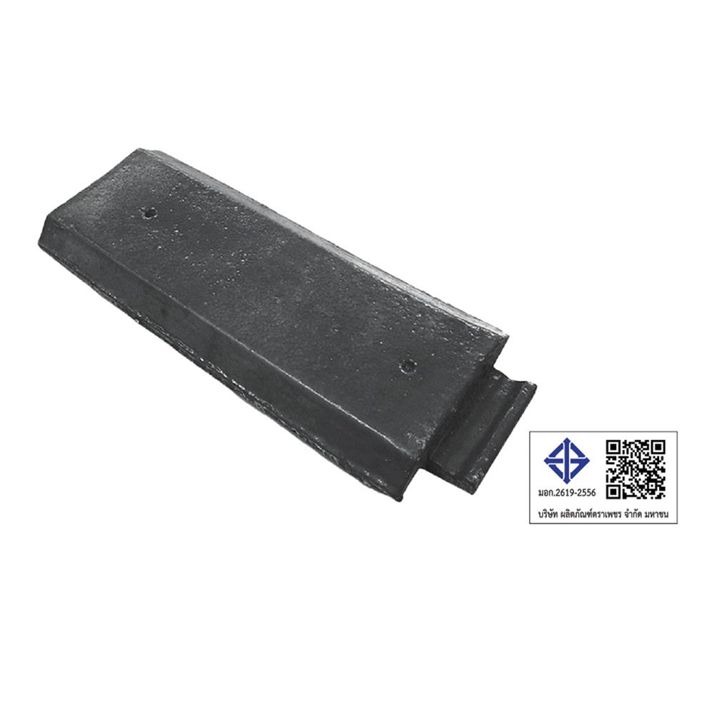 ครอบข้างชนผนังอดามัส แบบเรียบ ตราเพชร 14x38.5 ซม. สีเทาปฐพี