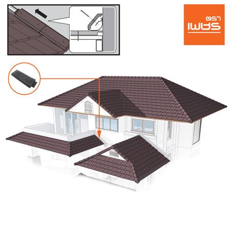 ครอบข้างชนผนังอดามัส แบบเรียบ ตราเพชร 14x38.5 ซม. สีเทาปฐพี_1