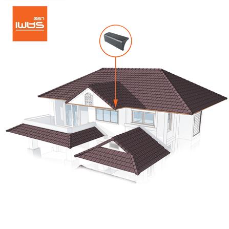 ครอบปิดชายอดามัส แบบเรียบ ตราเพชร 20x35 ซม. สีเทาปฐพี_1