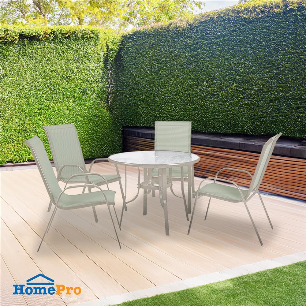 ชุดสนาม 4 ที่นั่ง SPRING VARINA สีเขียว/โทป