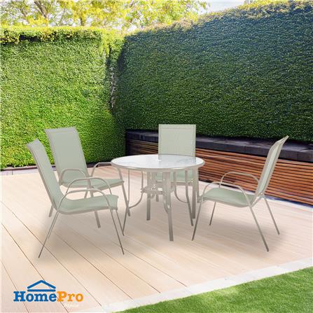 ชุดสนาม 4 ที่นั่ง SPRING VARINA สีเขียว/โทป_6