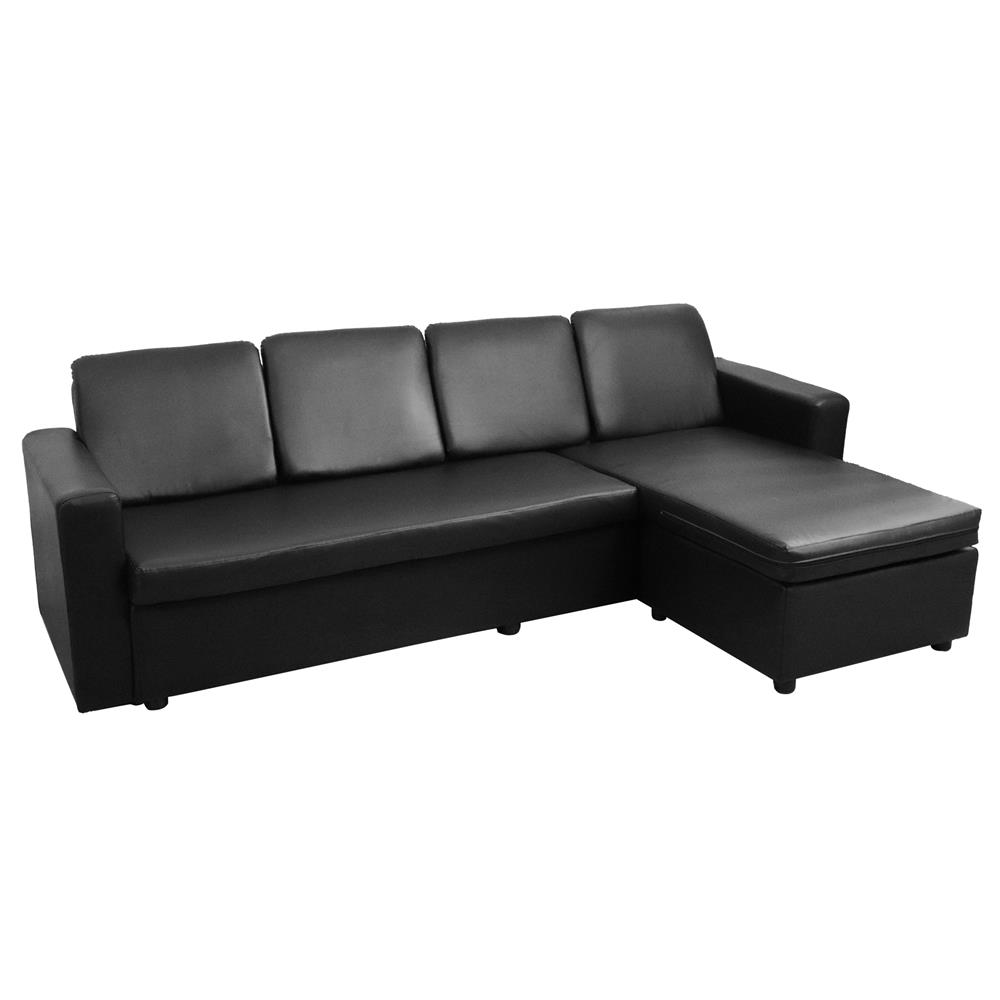 โซฟาเข้ามุม 4 ที่นั่ง FURDINI RALPHS สีดำ