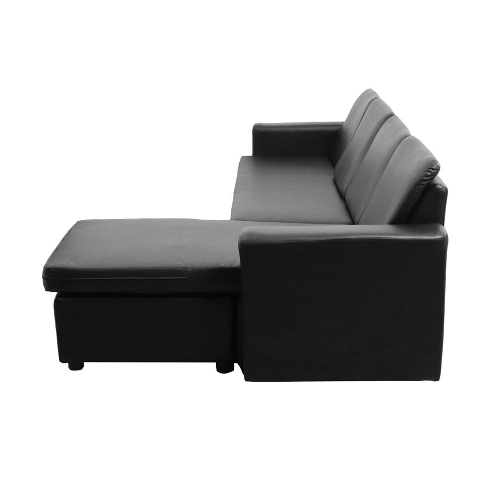 โซฟาเข้ามุม 4 ที่นั่ง FURDINI RALPHS สีดำ