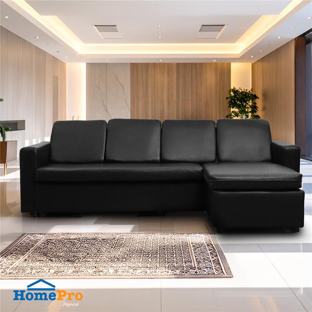 โซฟาเข้ามุม 4 ที่นั่ง FURDINI RALPHS สีดำ