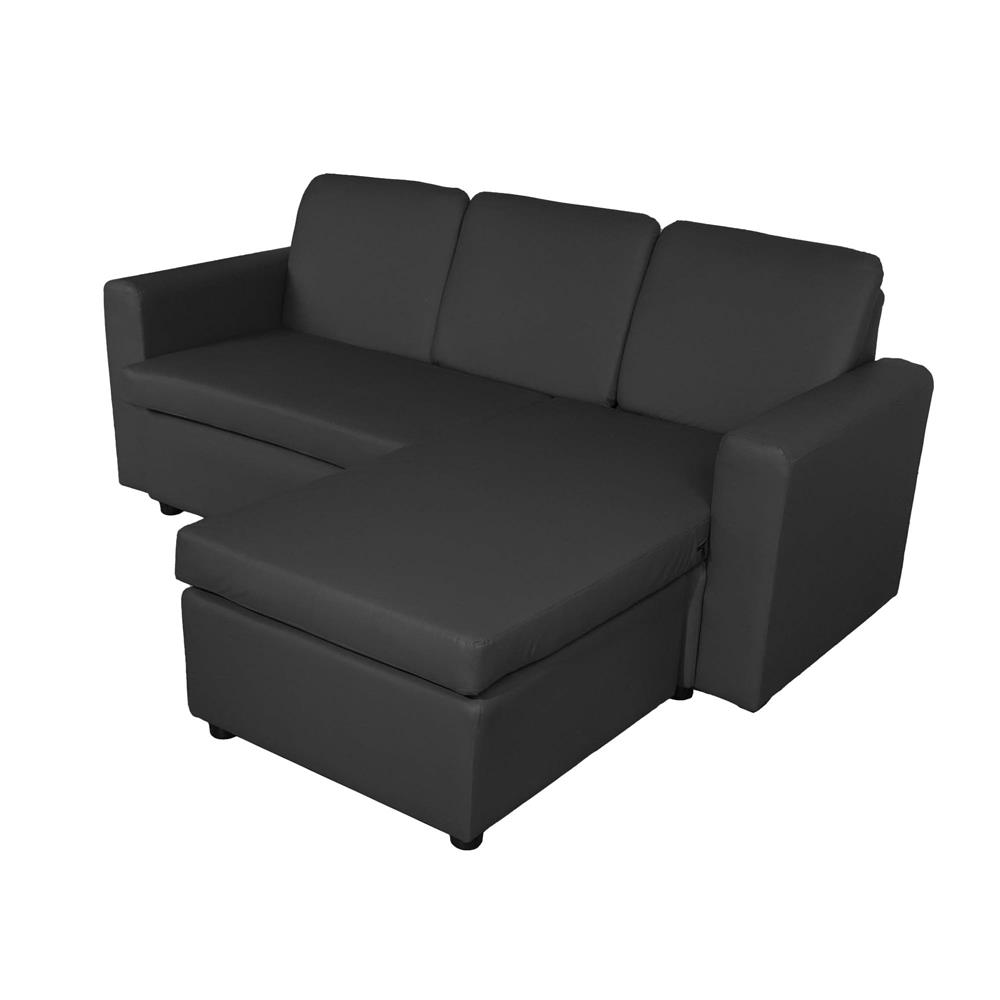 โซฟาเข้ามุม 3 ที่นั่ง FURDINI RALPHS สีดำ