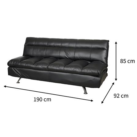 โซฟาเบด 2 ที่นั่ง FURDINI LANO สีดำ_13