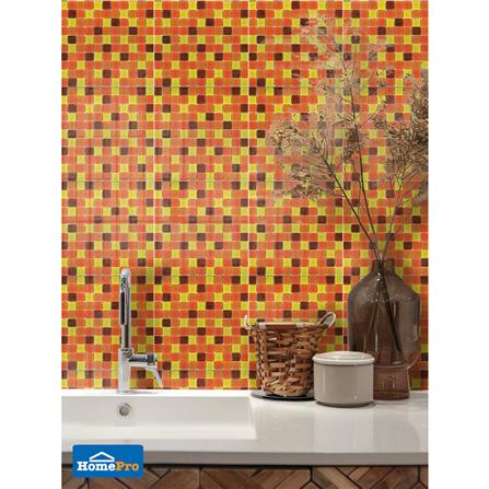 โมเสคแก้ว 30x30 ซม. DURAGRES ดิซซี่ ออเรนจ์_2