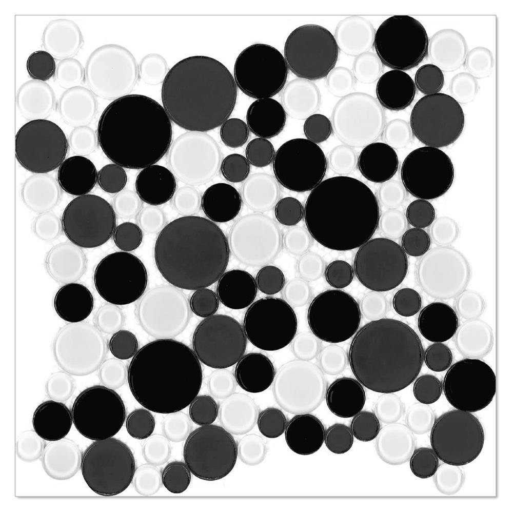 โมเสคแก้ว 30x30 ซม. DURAGRES ราวดี้ แบล็ค ลาส