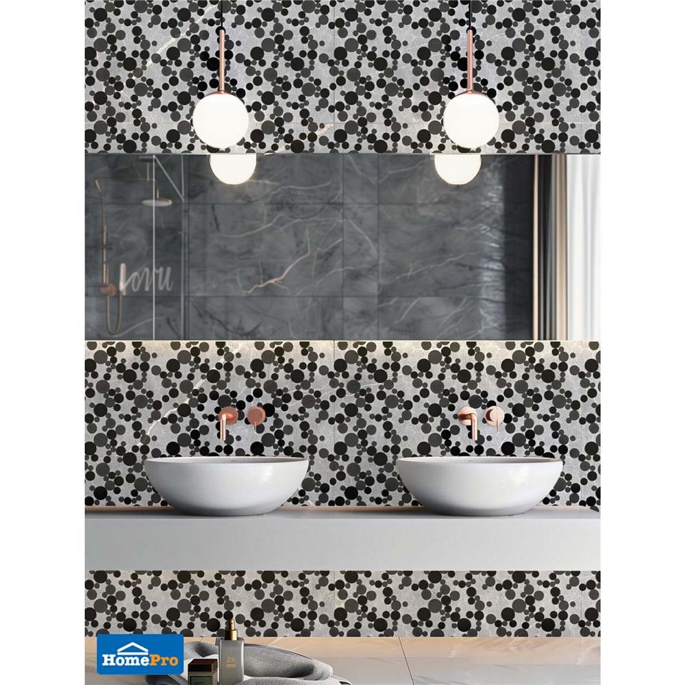 โมเสคแก้ว 30x30 ซม. DURAGRES ราวดี้ แบล็ค ลาส