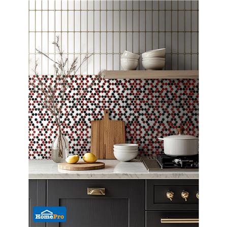 โมเสคแก้ว 30x30 ซม. DURAGRES ราวดี้ เรด สมอล_5