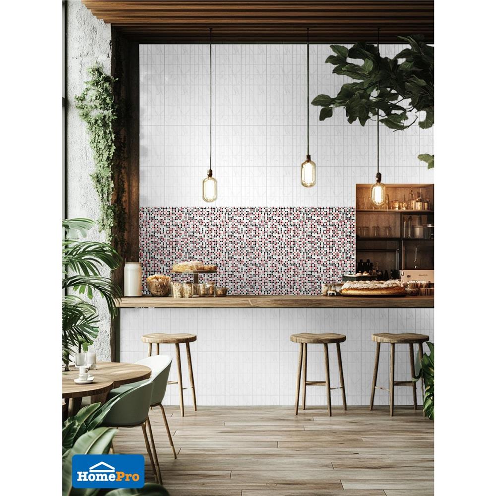 โมเสคแก้ว 30x30 ซม. DURAGRES เรด แบล็ค