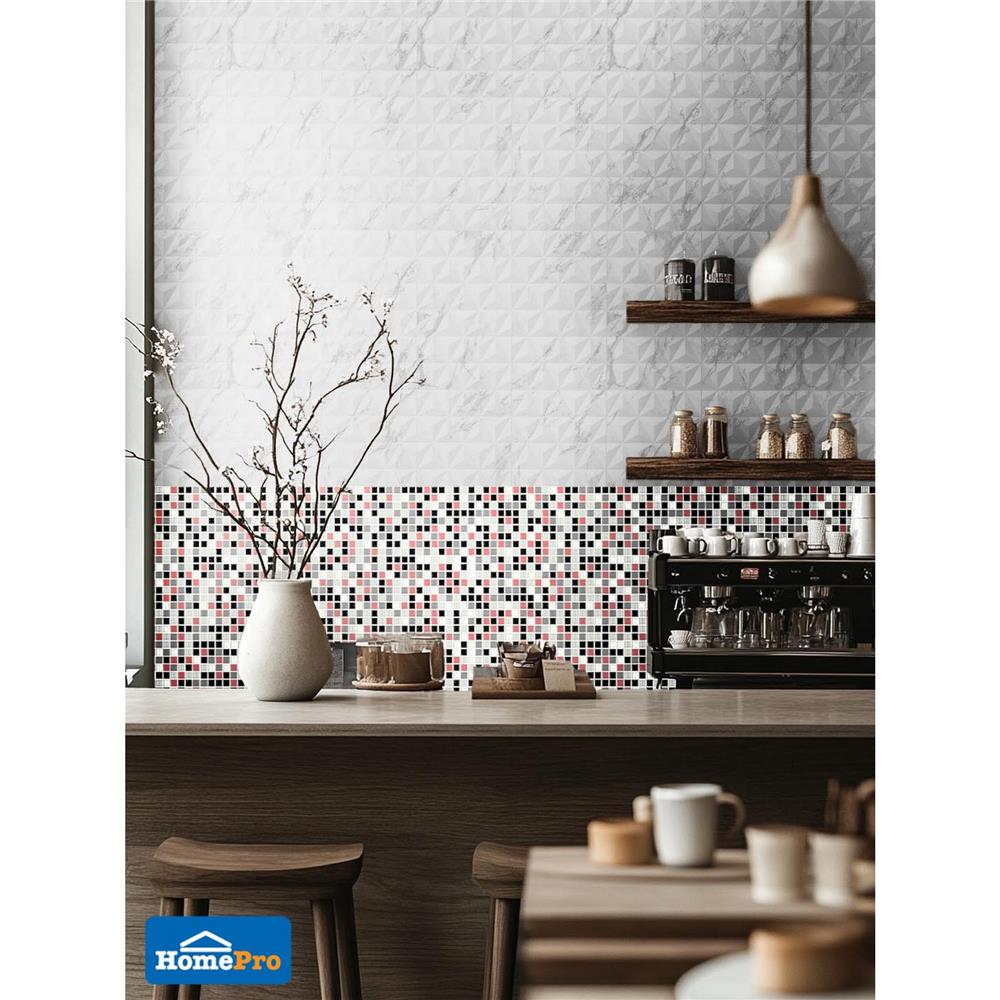 โมเสคแก้ว 30x30 ซม. DURAGRES เรด แบล็ค