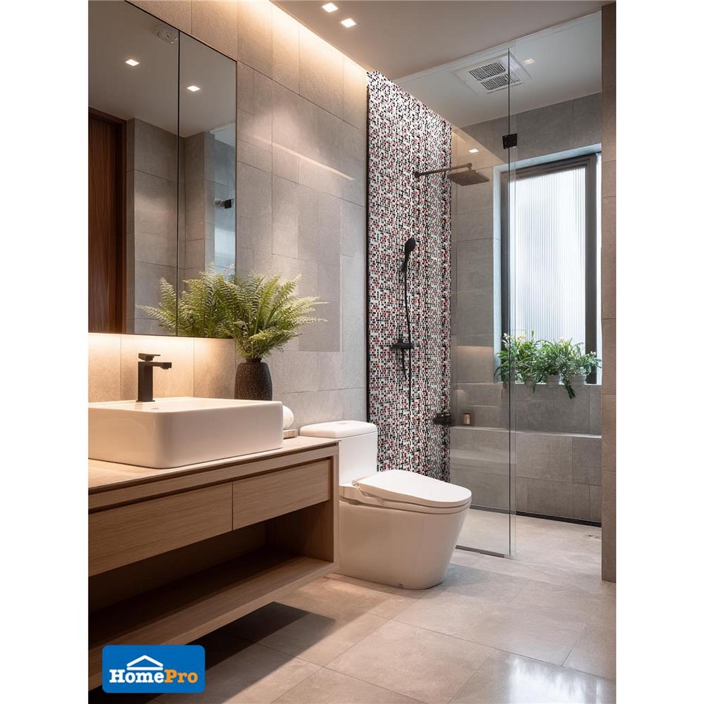 โมเสคแก้ว 30x30 ซม. DURAGRES เรด แบล็ค