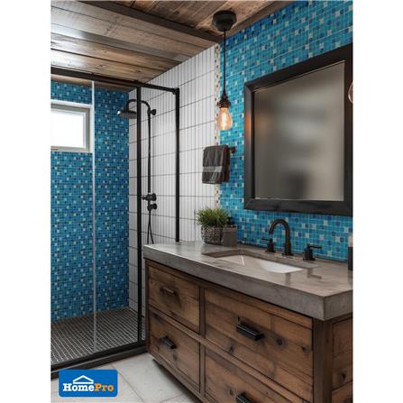 โมเสคแก้ว 30x30 ซม. DURAGRES ดิซซี่ บลู_4