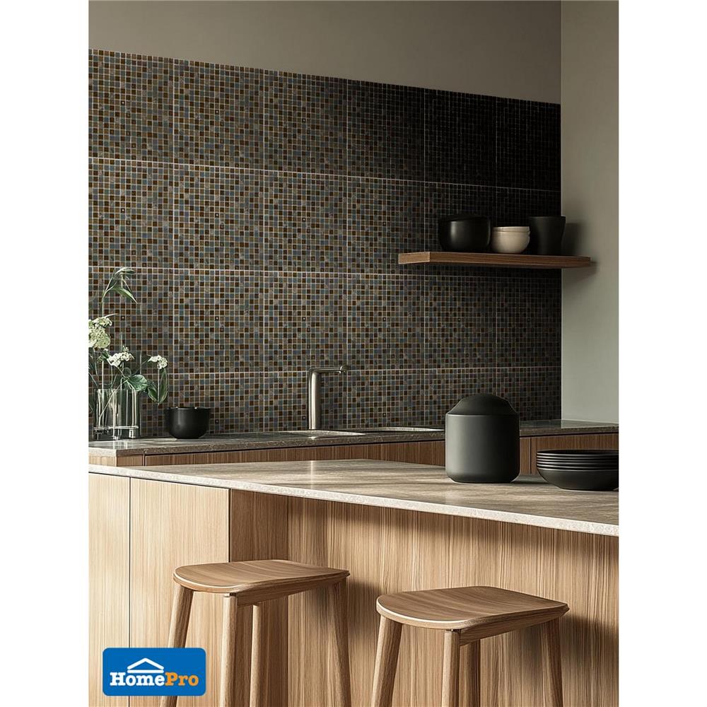 โมเสคแก้ว 30x30 ซม. DURAGRES เมทาลิค เวนัท